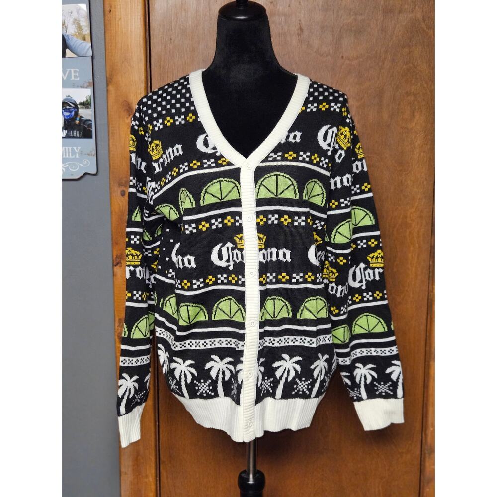 Corona Holiday Cardigan Sweater Size Small Feliz Navidad Long-Sleeve NWOT